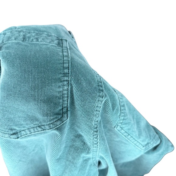 FAHERTY Stretch Corduroy Wide Leg Pants Teal Blue Women's Size 27 Ribbed Boho - Picture 3 of 8